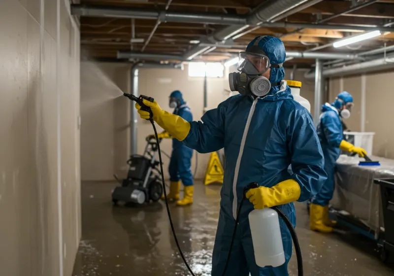 Basement Sanitization and Antimicrobial Treatment process in Lubbock, TX